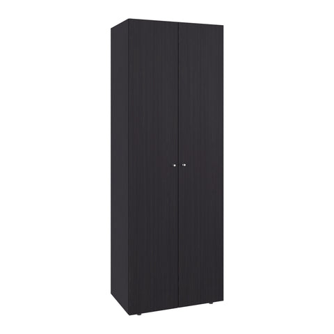 66.9" Tall 2-Door Armoire Closet System with Hanging Rod & Shelf, Modern Bedroom Wardrobe Cabinet for Organization Storage - Black