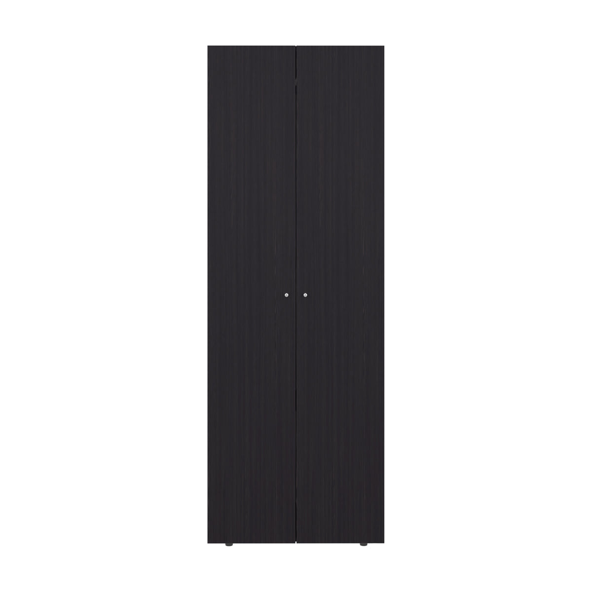 66.9" Tall 2-Door Armoire Closet System with Hanging Rod & Shelf, Modern Bedroom Wardrobe Cabinet for Organization Storage - Black